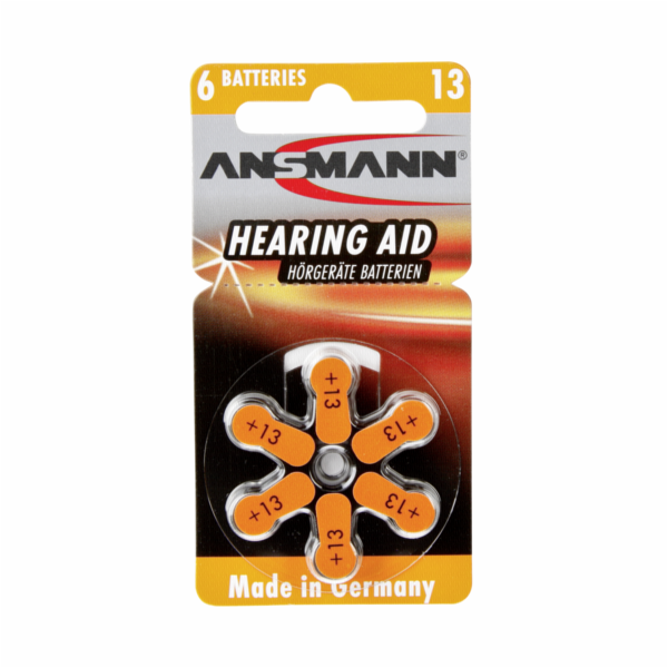 1x6 Ansmann Zinc-Air 13 (PR 48) Baterie naslouchatka