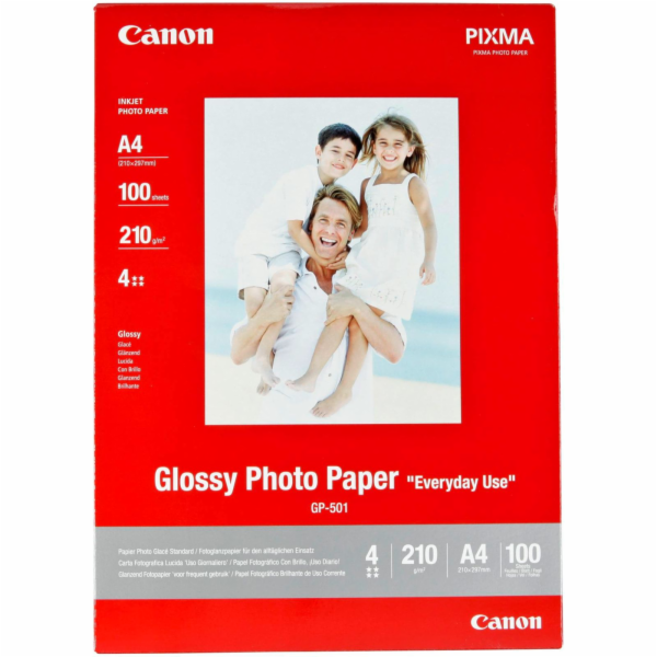 Fotopapír&nbsp;Canon&nbsp;GP-501&nbsp;A4,&nbsp;lesklý,&nbsp;100&nbsp;ks,&nbsp;210g/m2