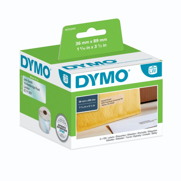 Dymo Adresy-Etikety velke 36 x 89 mm transp. 260 ks 99013