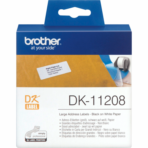BROTHER DK-11208 Široké adresní štítky 38x 90mm (400 ks)