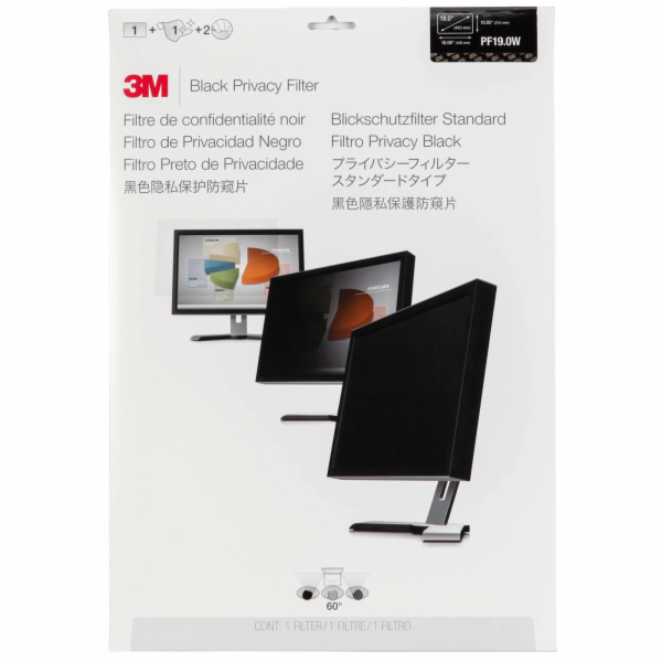 3M PF190W1B Blickschutzfilter Black für 48,3cm 19,0" 16:10