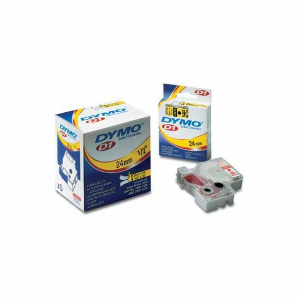 Dymo&nbsp;45013&nbsp;černý&nbsp;tisk/bílý&nbsp;podklad,&nbsp;7m,&nbsp;12mm