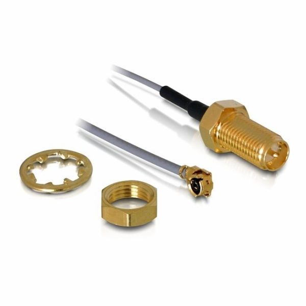 DeLOCK RP-SMA zásuvka pro instalaci > MHF/U.FL-LP-068 zás...