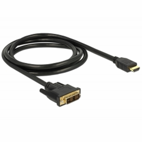 Delock - Kabel adaptéru - DVI-D s piny (male) do HDMI s p...