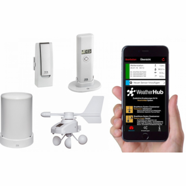 TFA 31.4005.02 WeatherHub SET5 Bezdrátový Monitor Klimatu