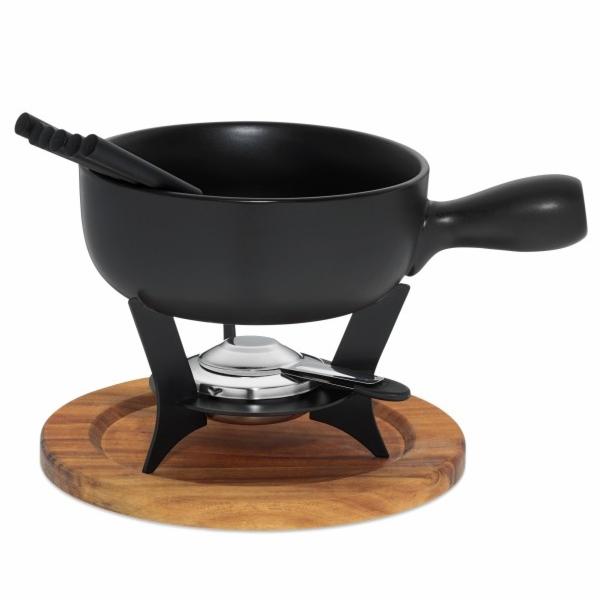 Sýrové fondue COUNTRY nerez / keramika o22 cm KL-16640