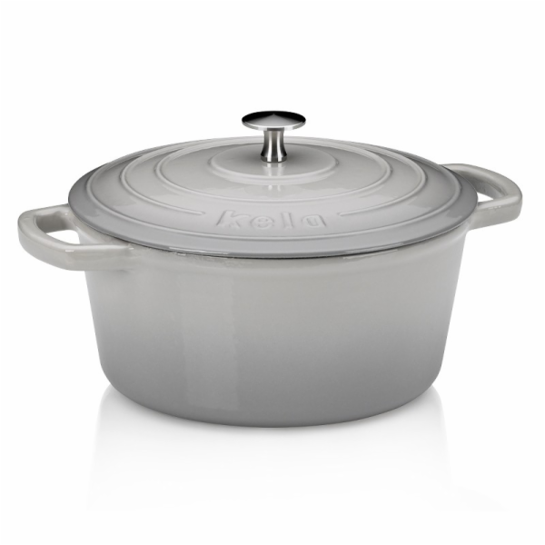 Pekáč litinový s poklicí CALIDO 24 cm šedá KL-12606