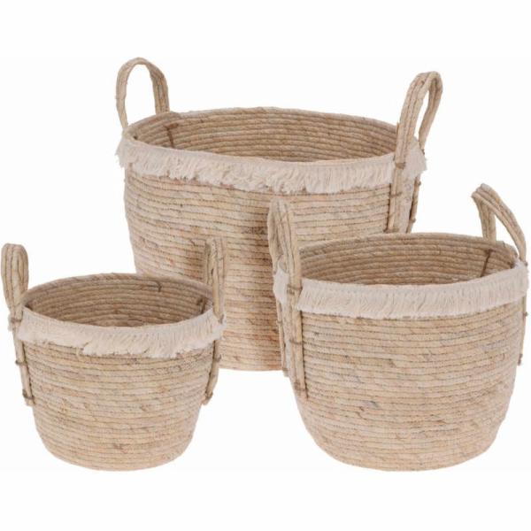 Obal na květináč sada 3 ks pletený LILIA ECO KO-KR2002280