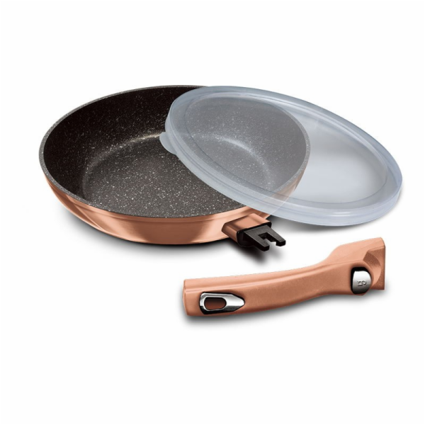 Pánev s odnímatelnou rukojetí + víko 24 cm Rosegold Metal...