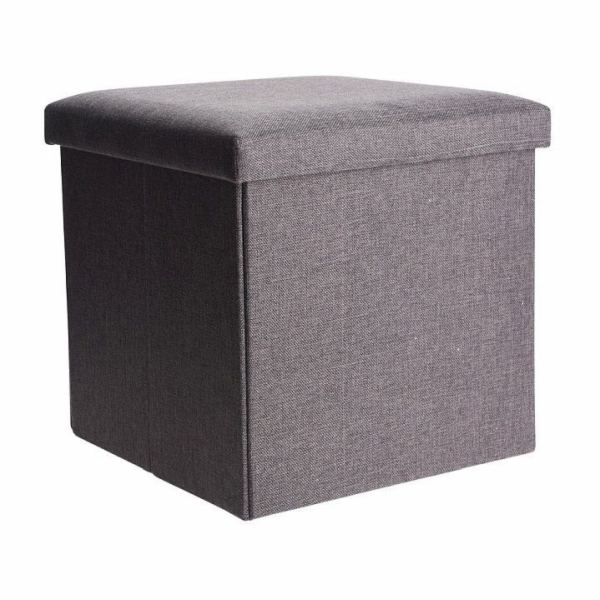 Taburet s úložným prostorem 38x38cm šedá KO-101000520seda