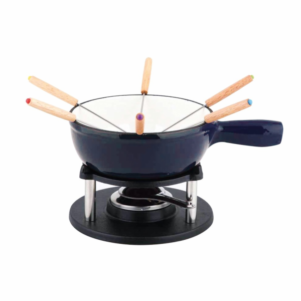 Fondue litinové sada ALPEN modrá CS-081522