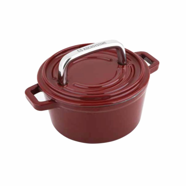 Pekáč s poklicí litinový ALPEN 14 cm červená CS-078065
