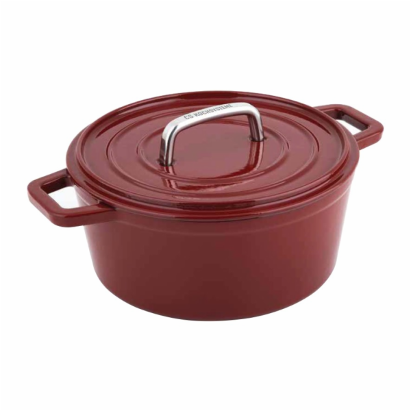 Pekáč s poklicí litinový ALPEN 24 cm červená CS-078102