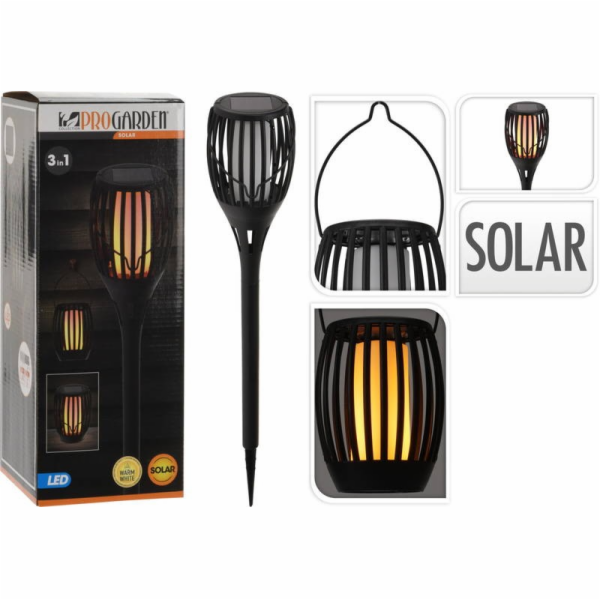 Lampa solární zahradní pochodeň s efektem plamene 3v1 78 ...