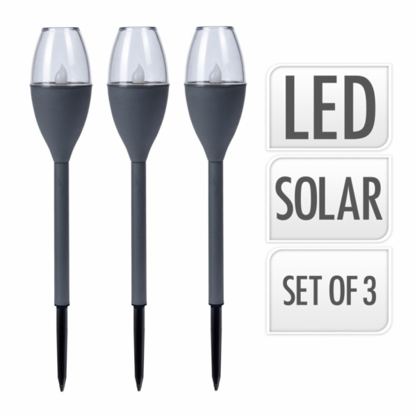 Lampa solární zahradní sada 3 ks 38 cm KO-DX9200040