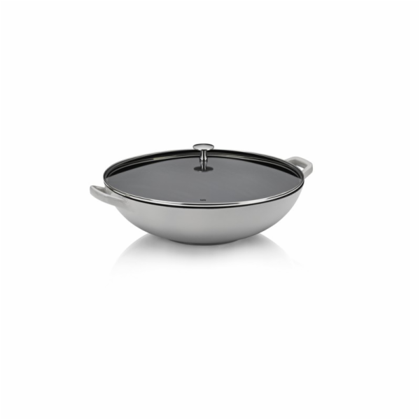 Wok litinový s poklicí CALIDO 36 cm šedá KL-12610