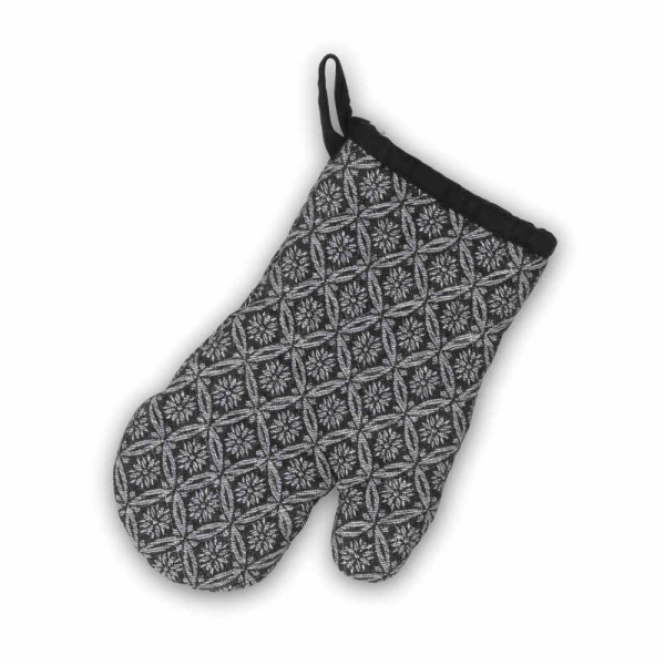 Chňapka rukavicey Gianna 100% bavlna bílo-černá vzor KL-1...