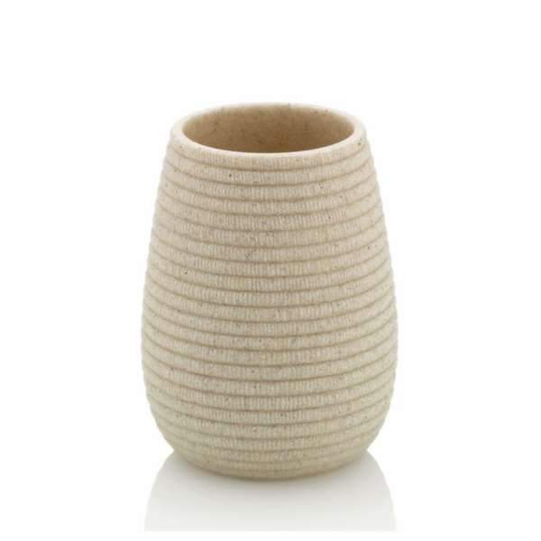 Pohár MEDEA poly béžová H 11cm / Ř 8cm KL-24102