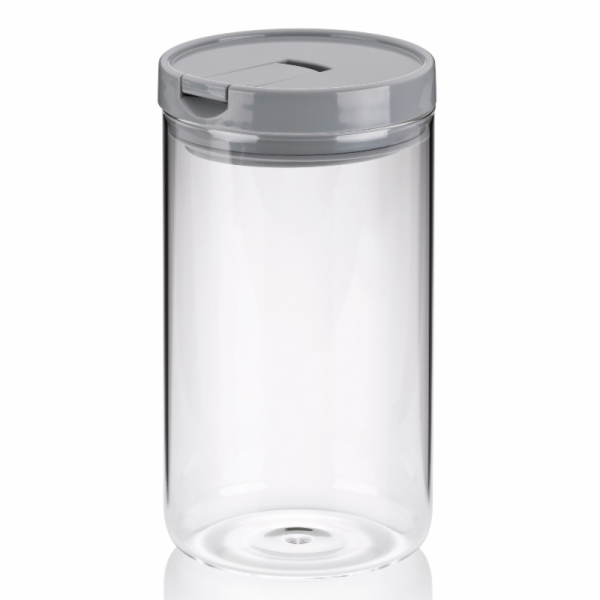 Dóza ARIK skleněná šedá 1,2 l KL-12109
