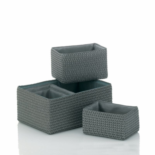 Sada košů RIMOSSA 5ks, plast šedá KL-21783