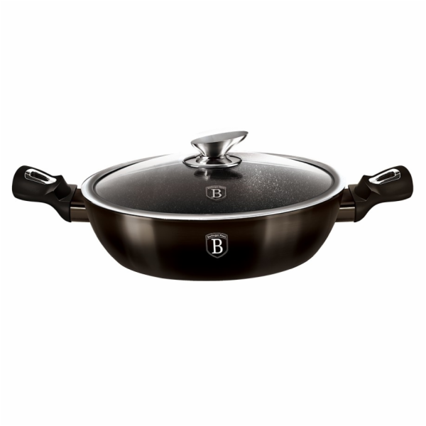 Pánev hluboká s poklicí 24 cm Shiny Black Collection BH-6608