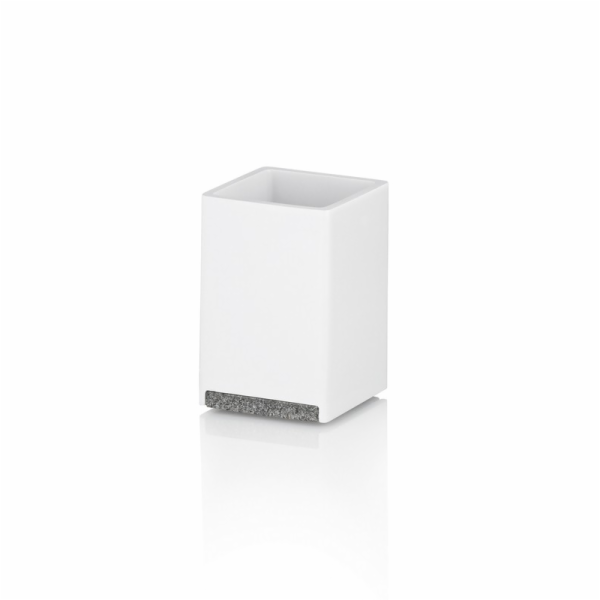 Pohár Cube polyresin bílá KL-23692