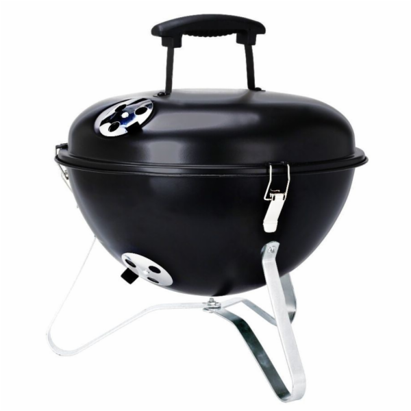 Přenosný gril na dřevěné uhlí s víkem 37 cm černá KO-C830...