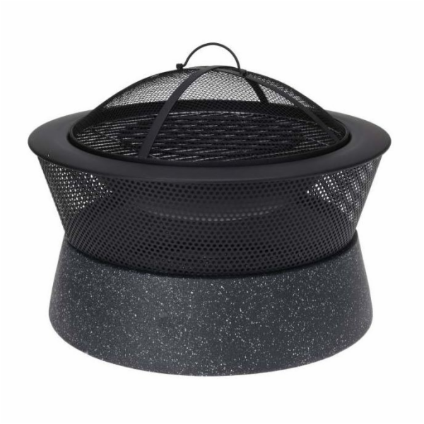 Ohniště přenosné s grilem umělý beton / kov KO-CM7000270