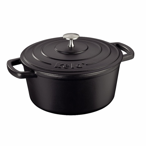 Pekáč litinový s poklicí CALIDO 24 cm černá KL-12471