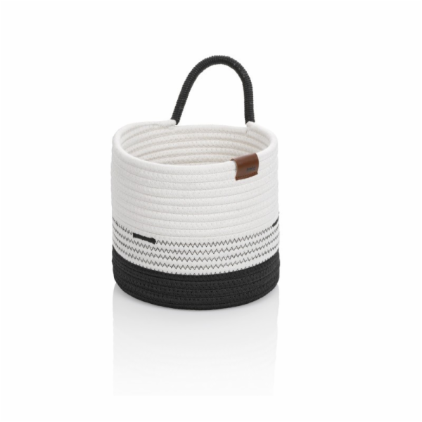 Košík Hedda 20 cm směs bavlna/polyester bílo-černá KL-24455