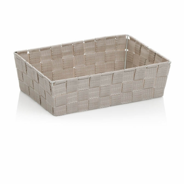 Košík Alvaro 30x21 cmplast stříbrná šedá KL-24567