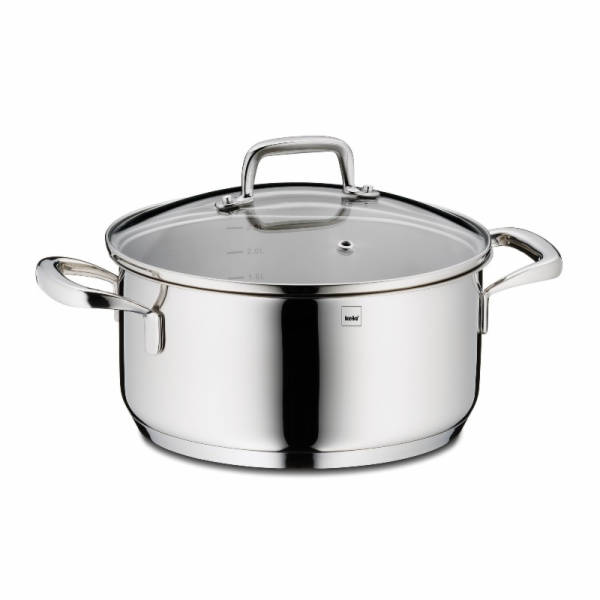 Kastrol s poklicí nerez 18/10 FLAVORIA 20 cm KL-10172
