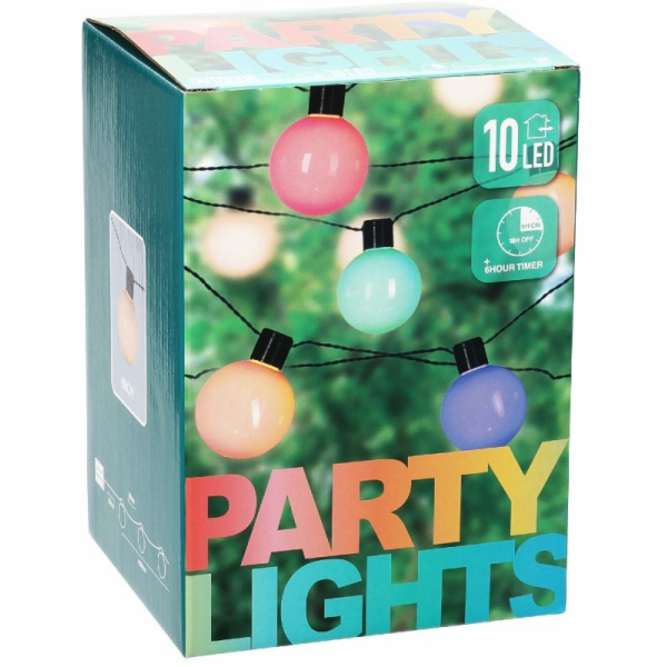 Světelný řetěz venkovní LED PARTY 10 žárovek barevná KO-X...