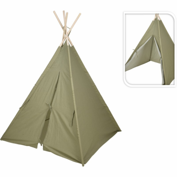 Dětský stan teepee 103x103x160 cm zelená KO-HZ1992680