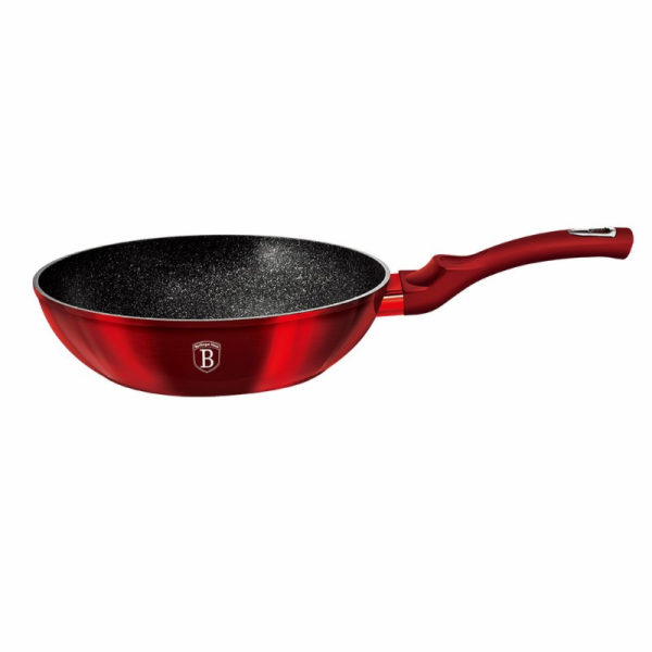 Pánev WOK s mramorovým povrchem 30 cm Burgundy Metallic L...