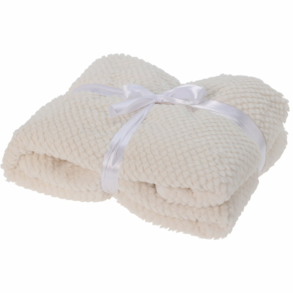 Deka fleece 130 x 160 cm krémová KO-AAE329800