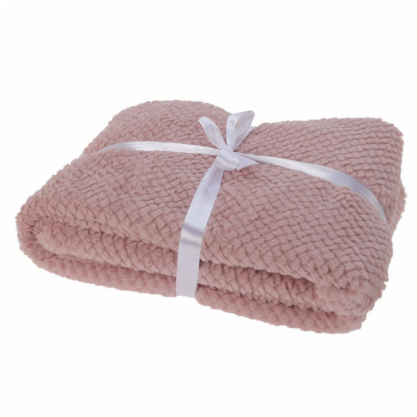 Deka fleece 130 x 160 cm starorůžová KO-AAE329840