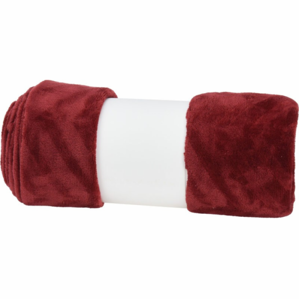 Deka flanel 130 x 160 cm burgundy červená KO-AAE332050