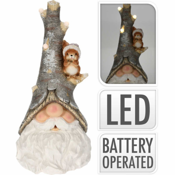 Vánoční dekorace skřítek s LED osvětlením 57 cm KO-APF477020