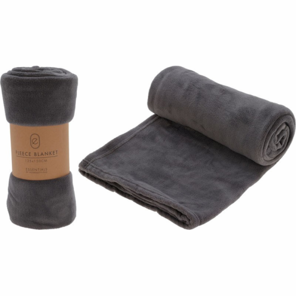 Deka fleece 125 x 150 cm ESSENTIALS šedá KO-HZ1011790