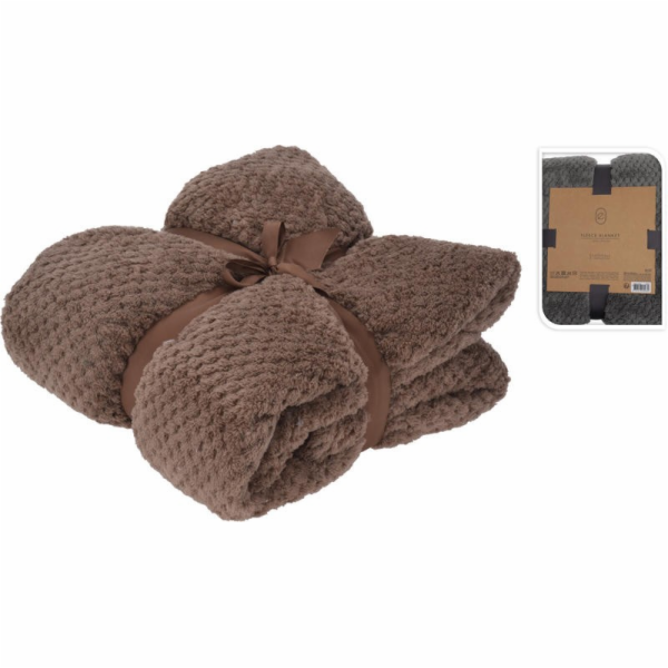 Deka fleece 130 x 170 cm PREMIUM hnědá KO-HZ1011930