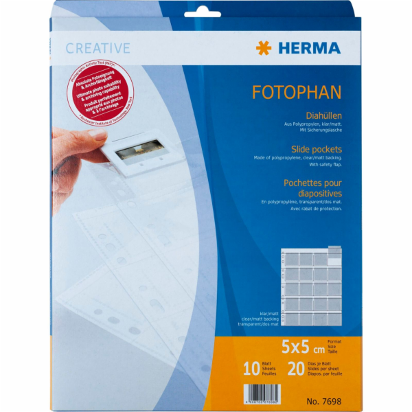 Herma Diahüllen 5x5  10 Blatt klar/matt                  ...