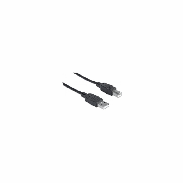 MANHATTAN Kabel USB 2.0 A-B propojovací 1,8m, černý