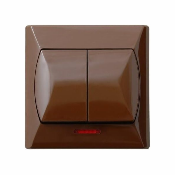 Ospel Double Connector Accent s podsvícením hnědý