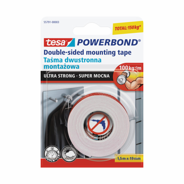 OBOUSTRANNÁ LEPICÍ PÁSKA "ULTRA STRONG" (1,5 m X 19 mm)