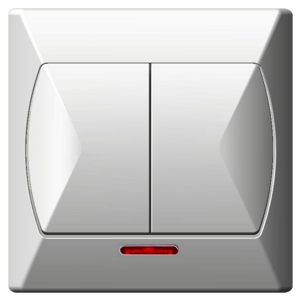 Ospel Double Connector Accent s podsvícením bílý