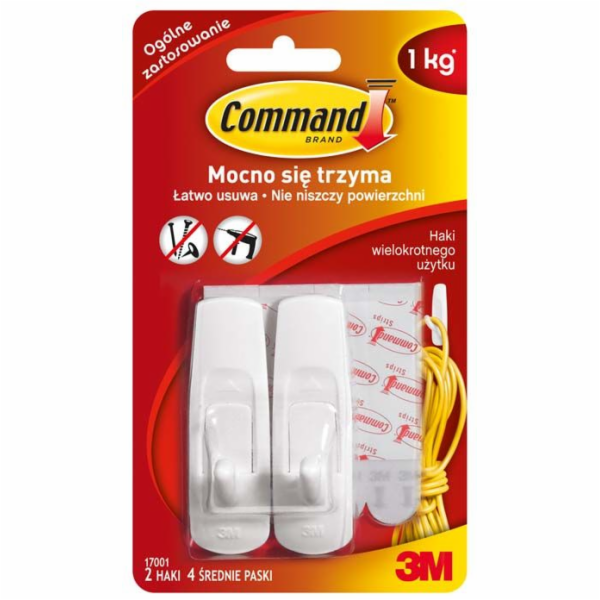 Opakovaně použitelné háčky Command 2 ks.