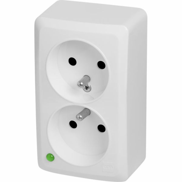 Elektro-Plast Berg dvojitá zásuvka přisazená na povrch s ...