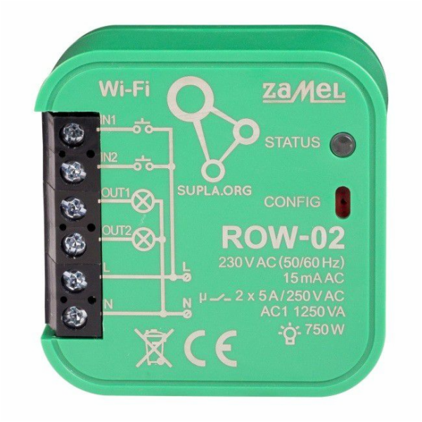 ROW-02 WI-FI RECEIVER 2-CHANNEL BIDIRECTIONAL