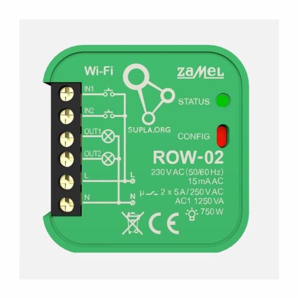 ROW-02 WI-FI RECEIVER 2-CHANNEL BIDIRECTIONAL